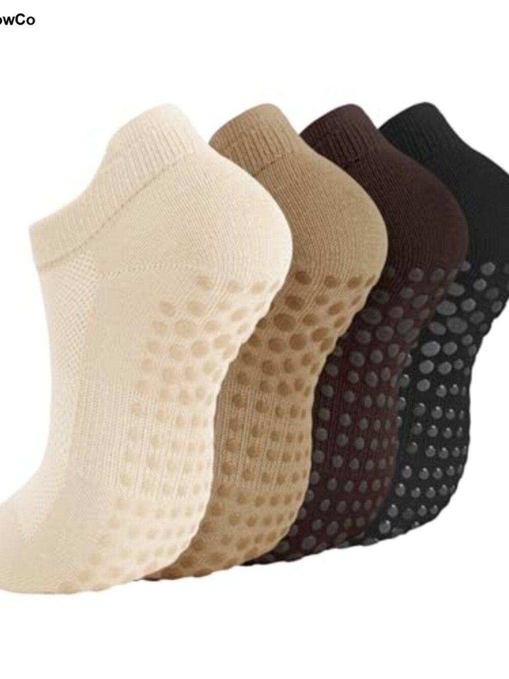 Pilates Grip Socks Cotton Ankle Mesh Non Slip Yoga Barre Workout